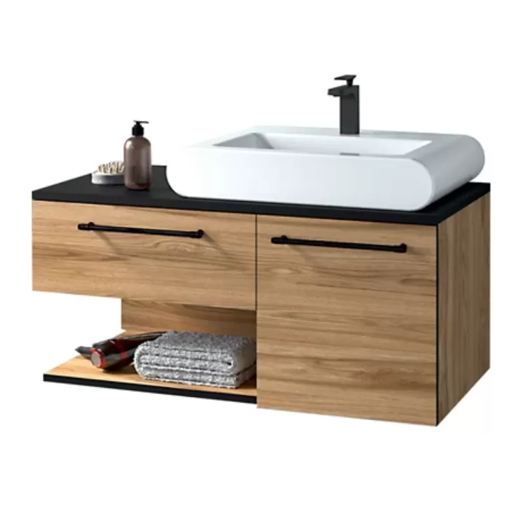 Banyo Dolabı Alt Modül ve Lavabo 90 cm 